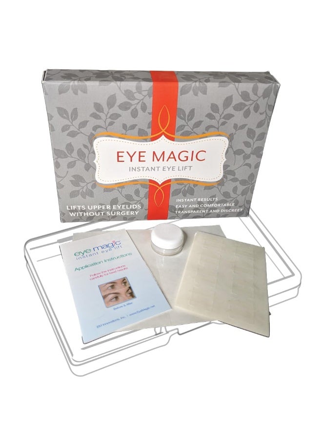 Premium Original Instant Eye Lift Kit (Small/Medium Kit) 64 Eye Lift Strips + Wax/Gel. Lifts Droopy Upper Eyelids for A Youthful Look